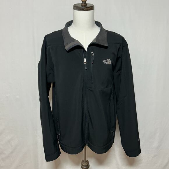 The North Face Apex Jacket Mens XXL Gray Softshell Full Zip Insulated Stretch - Picture 2 of 13